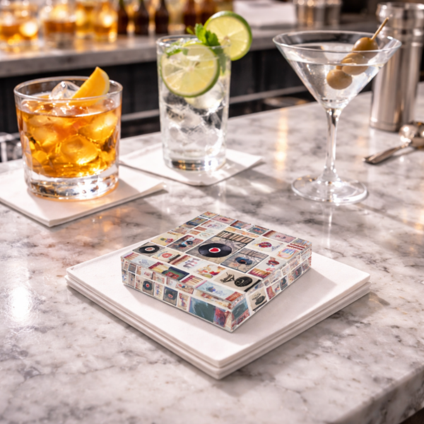 Acrylic Napkin Weight, Matchbox