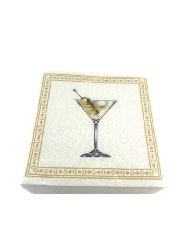 Linen-Feel Cocktail Napkins, Martini