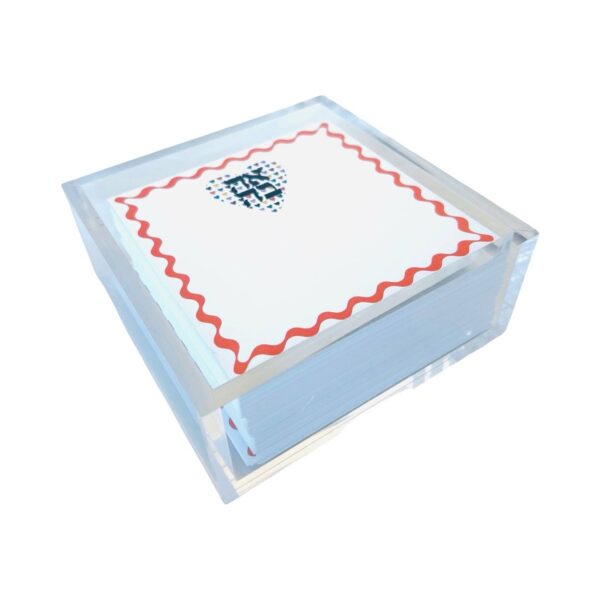 Paper in Acrylic Holder, Ahava Heart