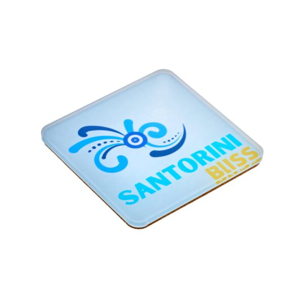 Acrylic Coaster, Santorini
