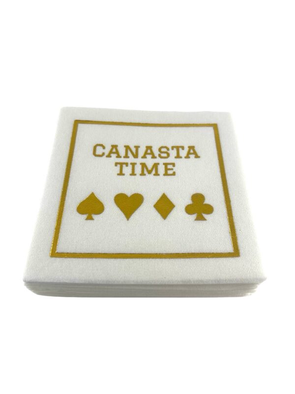 Linen-Feel Cocktail Napkins, Canasta Time