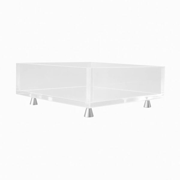 Footed Napkin Holder, Silver - Lunch/Dinner