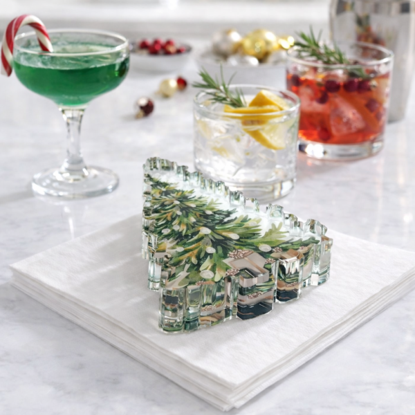 Acrylic Napkin Weight, Christmas Tree