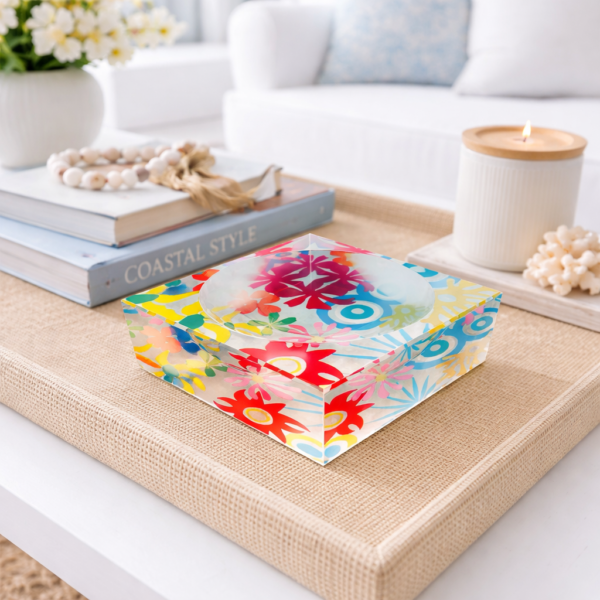 Acrylic Bowl, Aura Abstract