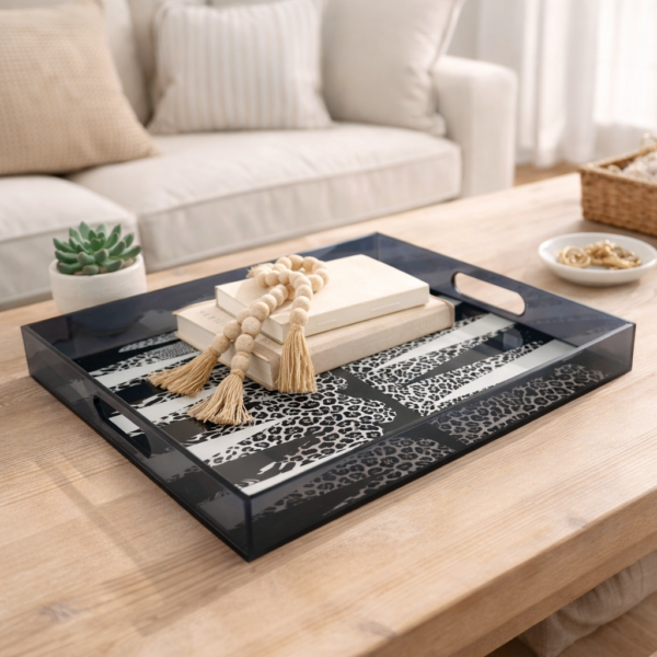 Game, Backgammon Tray, Black Leopard