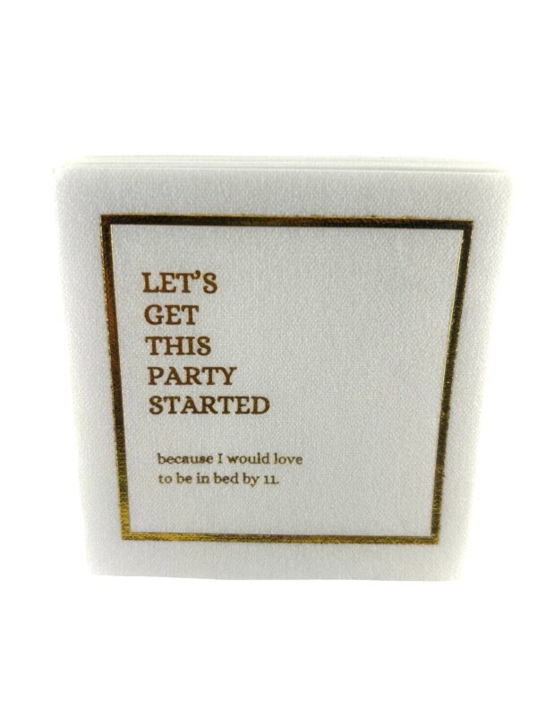 Linen-Feel Cocktail Napkins, Party Started