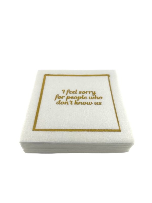 Linen-Feel Cocktail Napkins, Feel Sorry