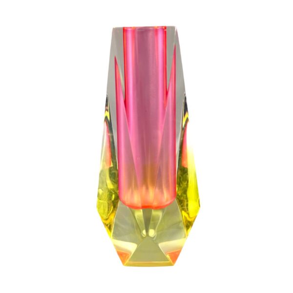 Bud Vase, Pink & Yellow
