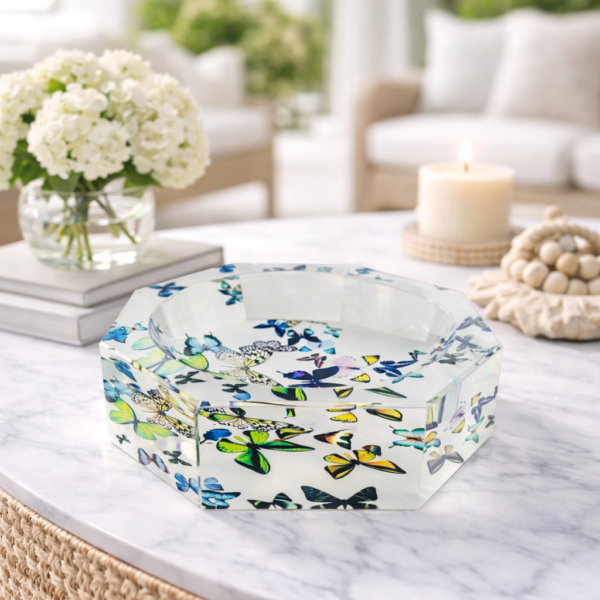 Octagon Acrylic Bowl, Kaleidoscope