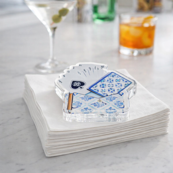 Acrylic Napkin Weight, Card Game