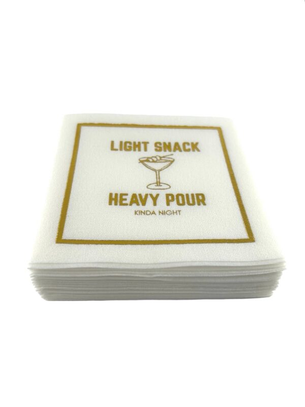 Linen-Feel Cocktail Napkins, Light Snack