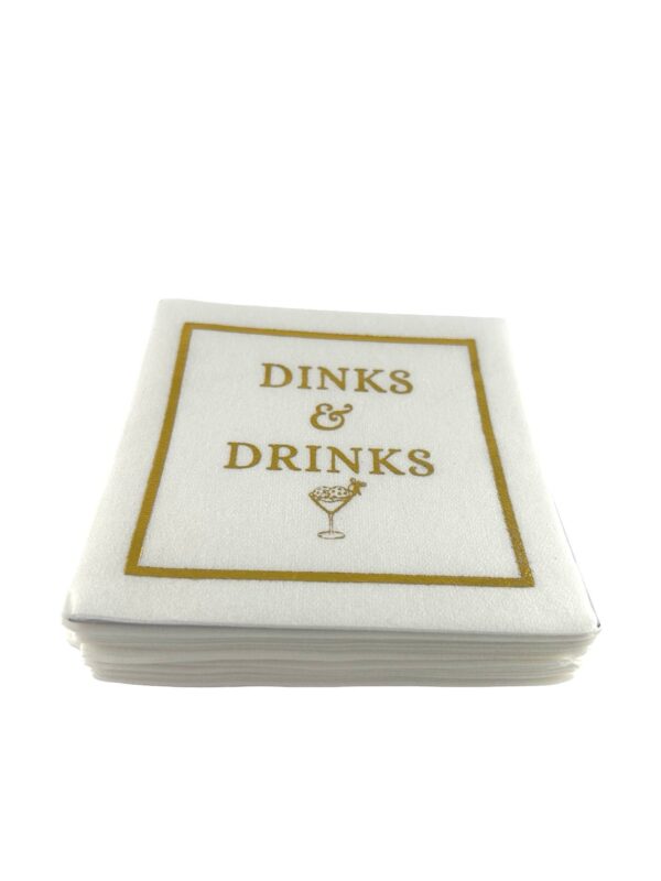 Linen-Feel Cocktail Napkins, Dinks & Drinks