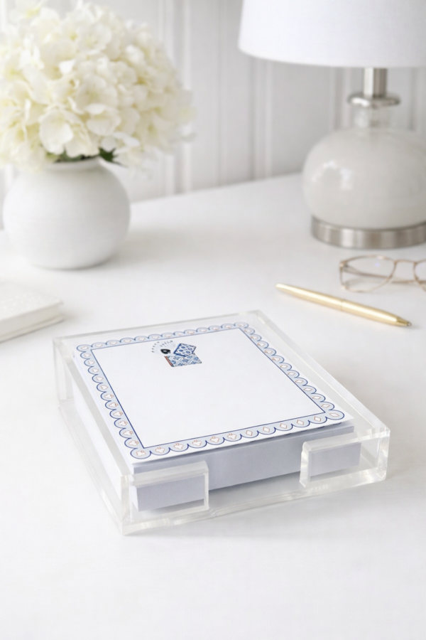 Notepad in Acrylic Holder, Card Game
