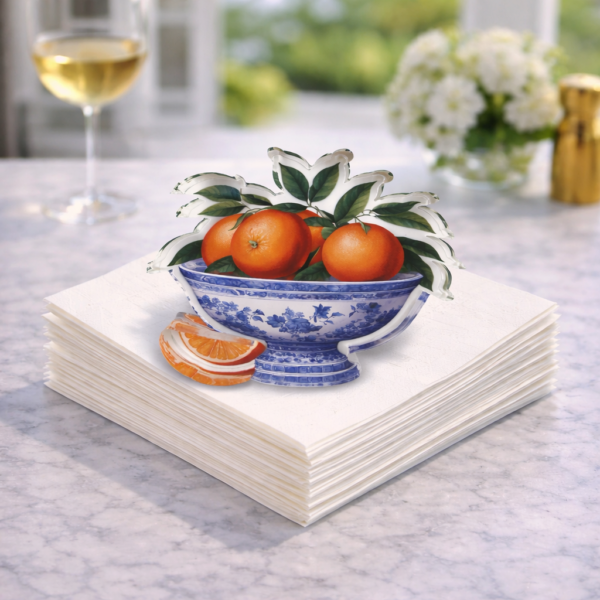 Acrylic Napkin Weight, Mandarin