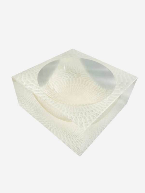 Petit Acrylic Bowl, White Python