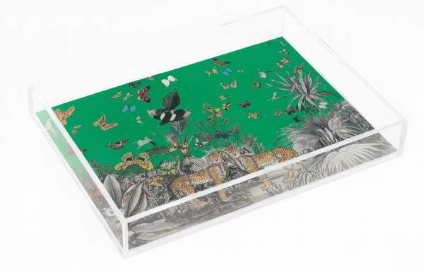 Acrylic Display Tray, Green Jungle Print