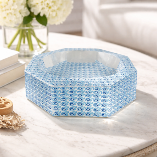 Octagon Acrylic Bowl, Hamsa Wallpaper