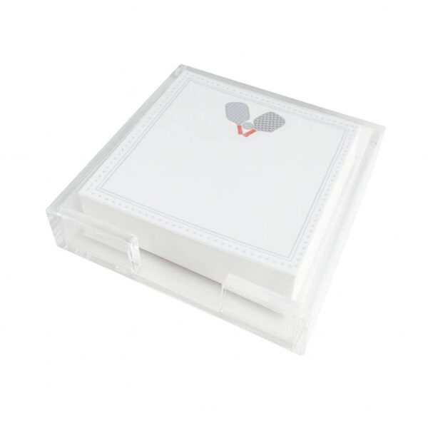 Notepad in Acrylic Holder, Pickleball