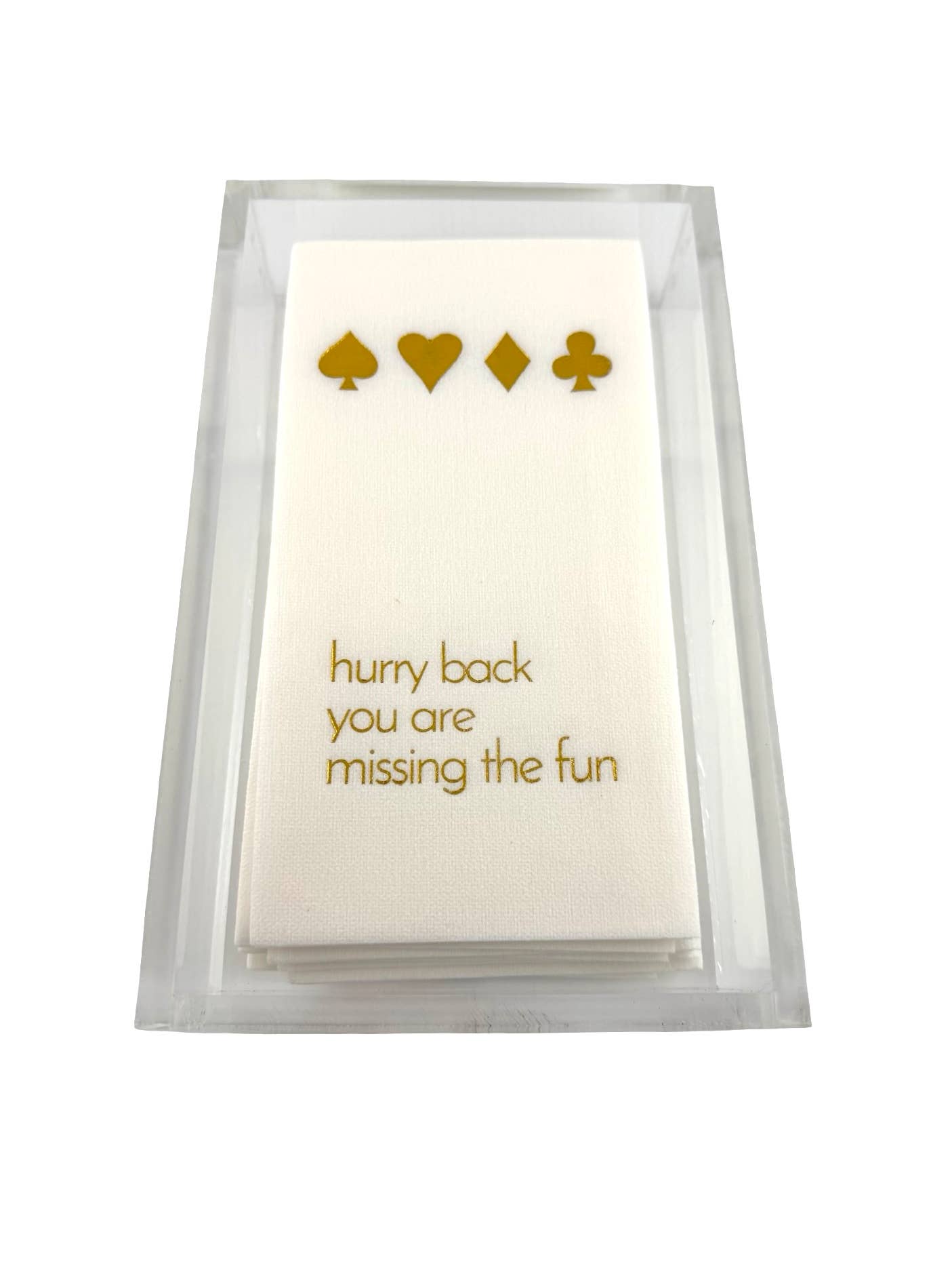 Guest Towel Napkins, Hurry Back Card Game - Image 4