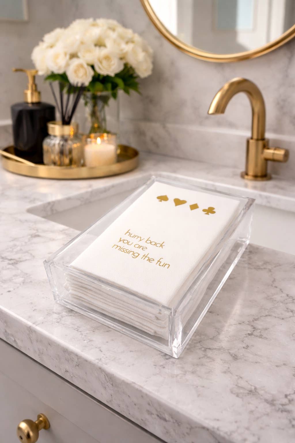Guest Towel Napkins, Hurry Back Card Game