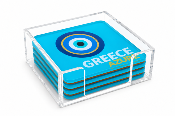 Acrylic Bon Voyage Coaster, Greece