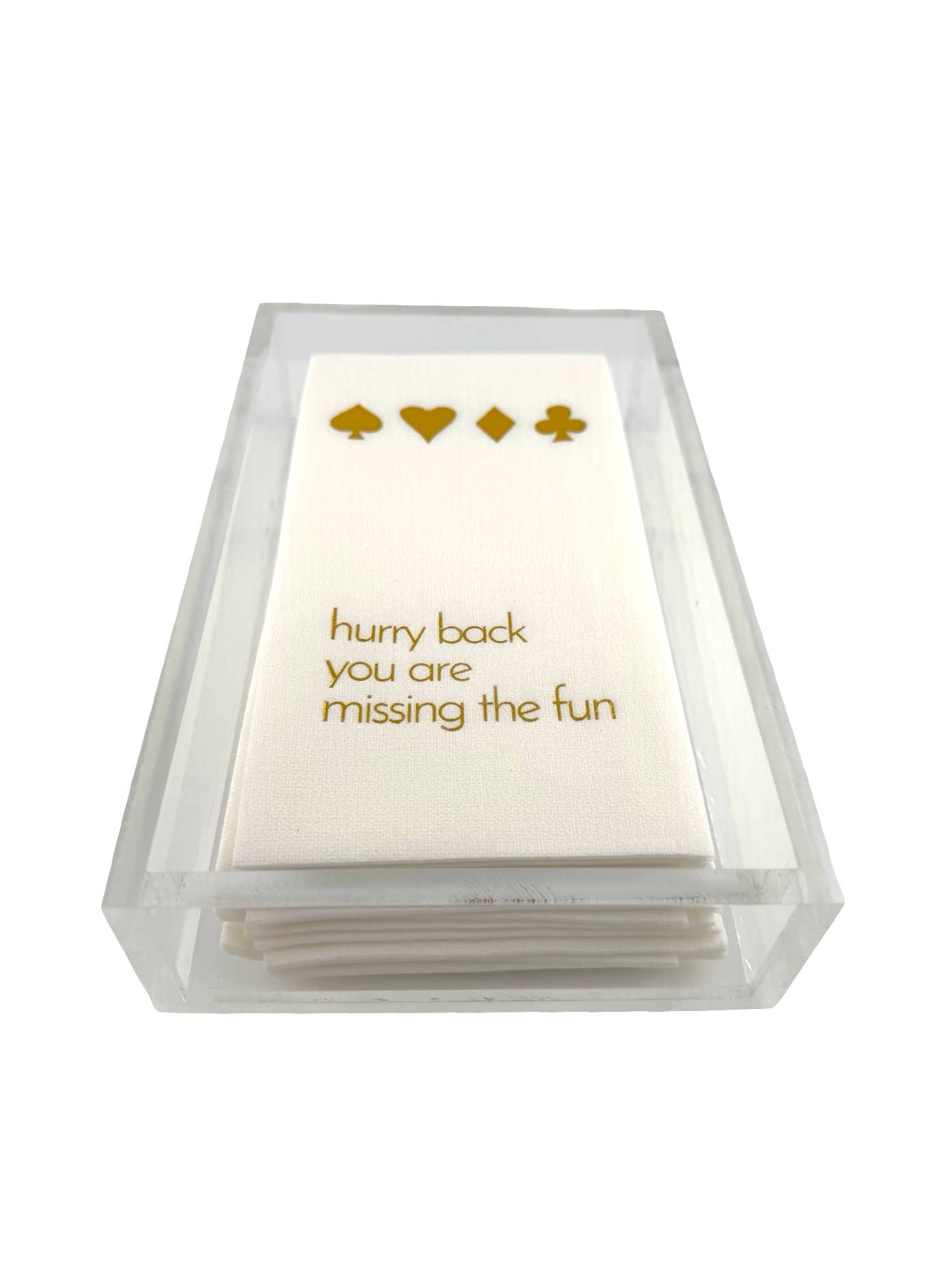 Guest Towel Napkins, Hurry Back Card Game - Image 3