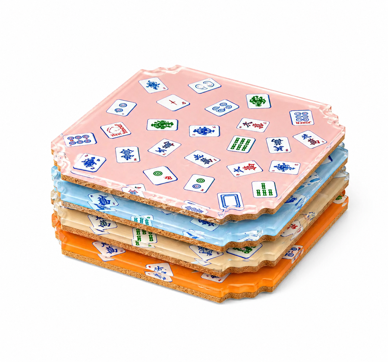 Boxed Coaster Set, Preppy Mahjong - Image 6