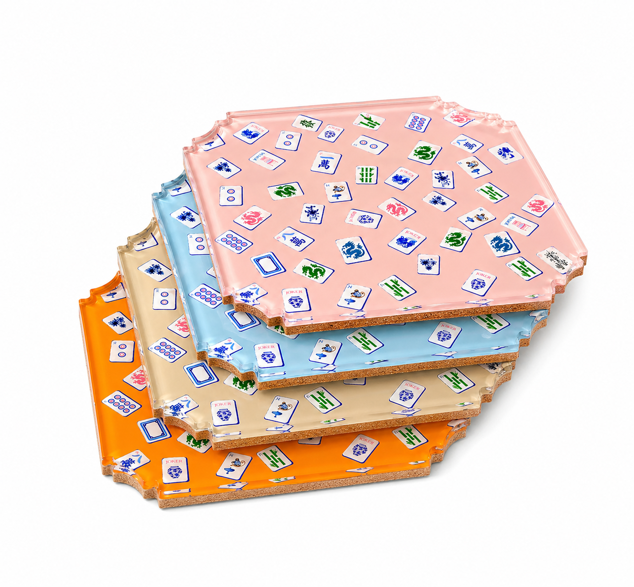 Boxed Coaster Set, Preppy Mahjong - Image 8