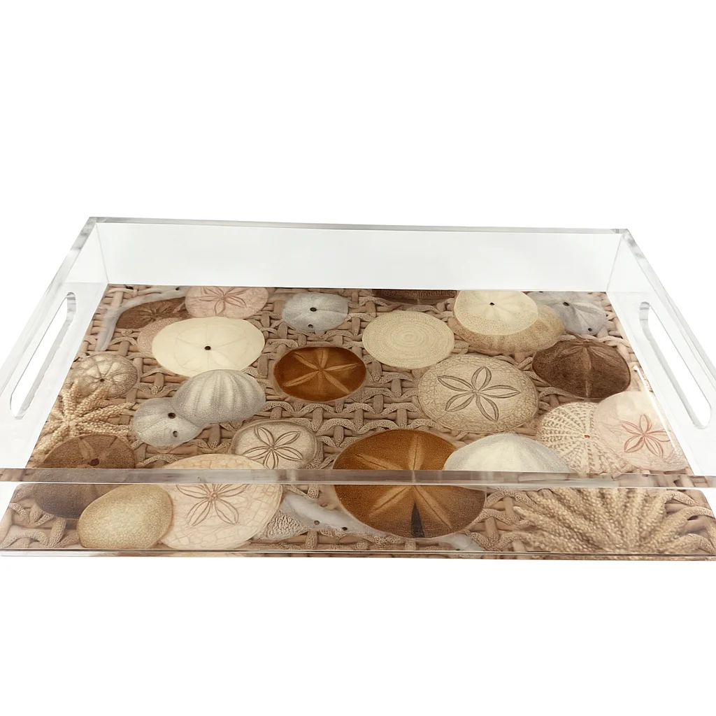 Acrylic Vanity Tray, Sand Dollar – Maven Home Acrylic Vanity Tray, Sand Dollar - 4