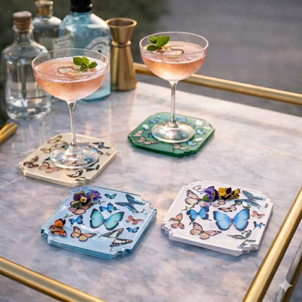Boxed Coaster Set, Butterfly – Maven Home Boxed Coaster Set, Butterfly - 4