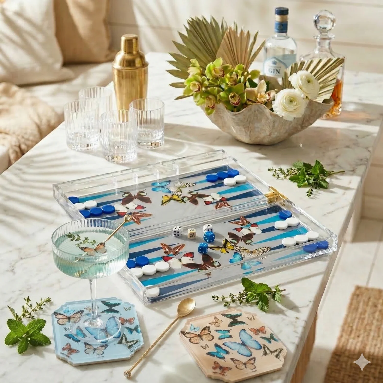 Boxed Coaster Set, Butterfly – Maven Home Boxed Coaster Set, Butterfly - 9