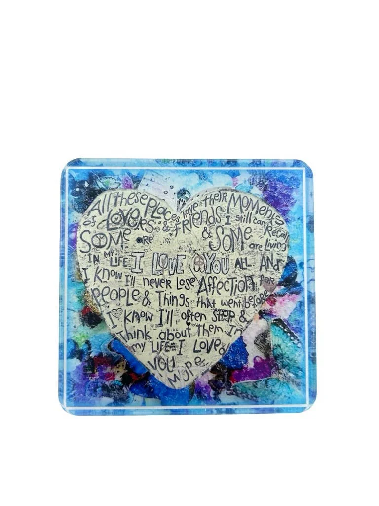Acrylic Love Coaster, Blue Heart – Maven Home Acrylic Love Coaster, Blue Heart - 4