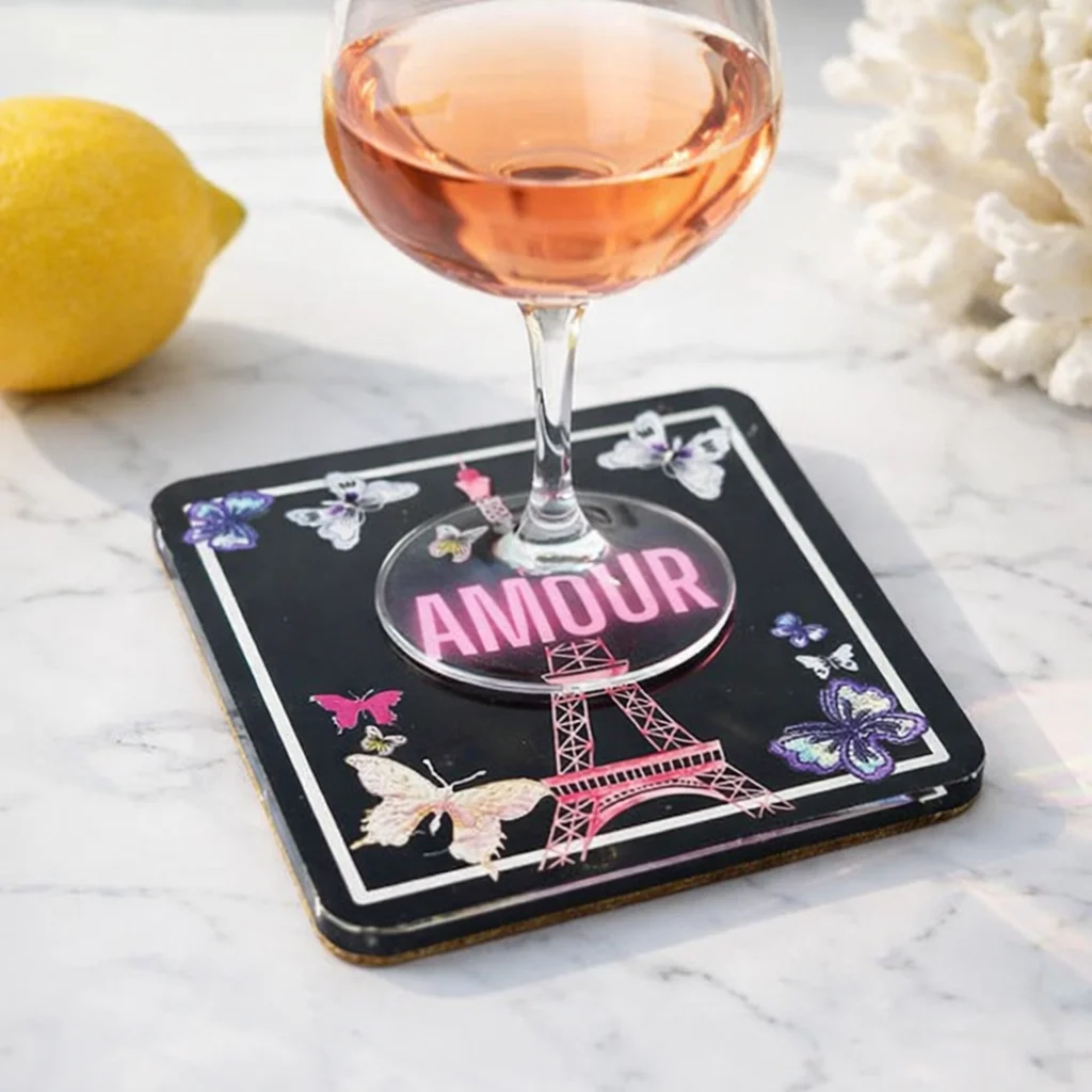 Acrylic Love Coaster, Amour Paris – Maven Home Acrylic Love Coaster, Amour Paris - 5