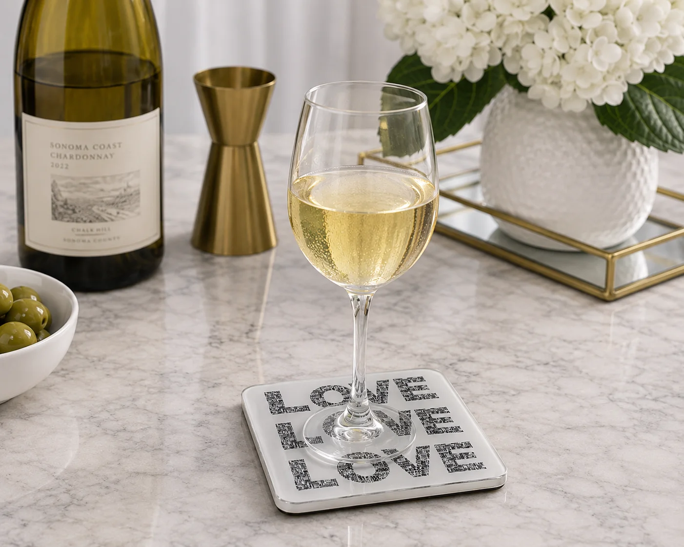 Acrylic Love Coaster, Triple Love – Maven Home Acrylic Love Coaster, Triple Love - 2