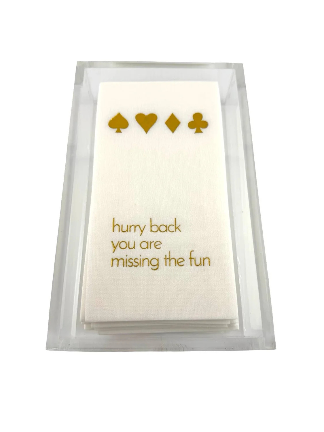 Guest Towel Napkins, Hurry Back Card Game – Maven Home Guest Towel Napkins, Hurry Back Card Game - 4