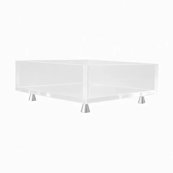 Footed Napkin Holder, Silver - Lunch/Dinner