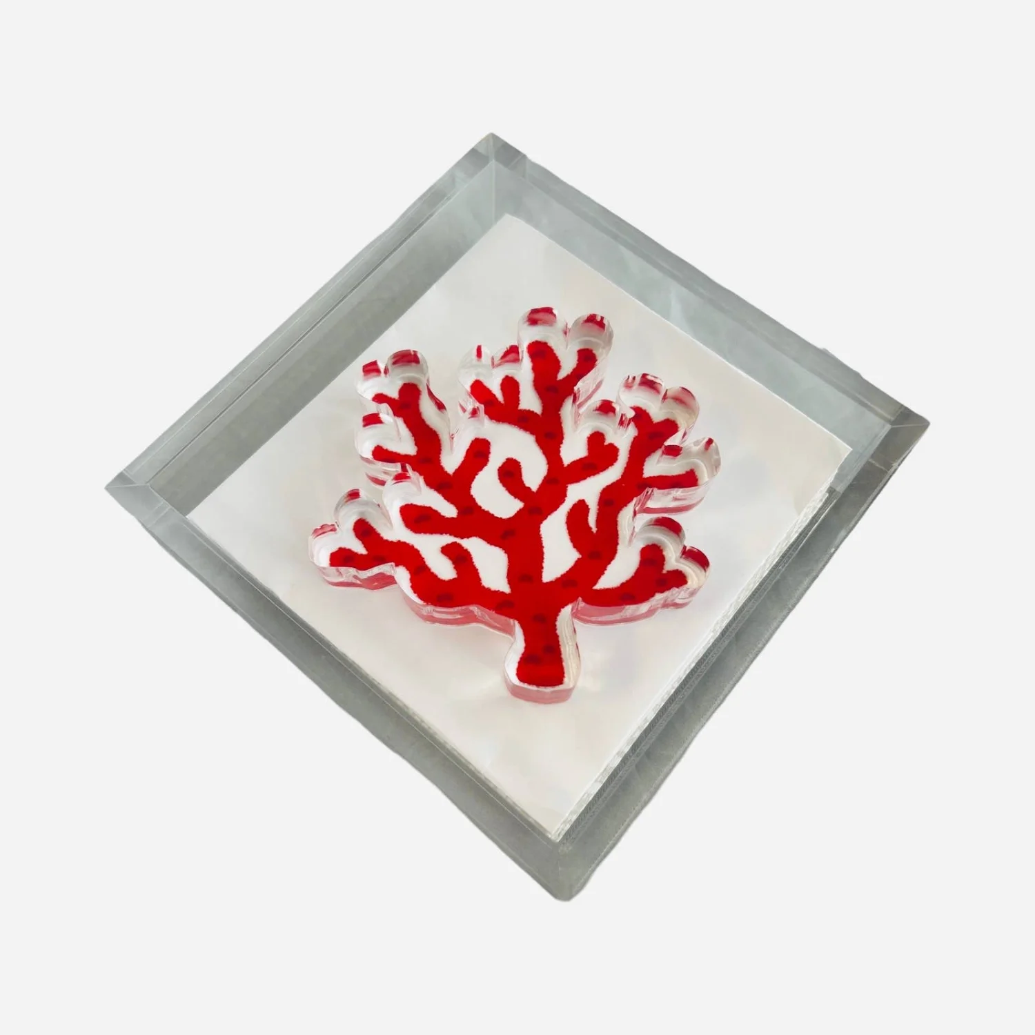 Acrylic Napkin Weight, Coral – Maven Home Acrylic Napkin Weight, Coral - 2