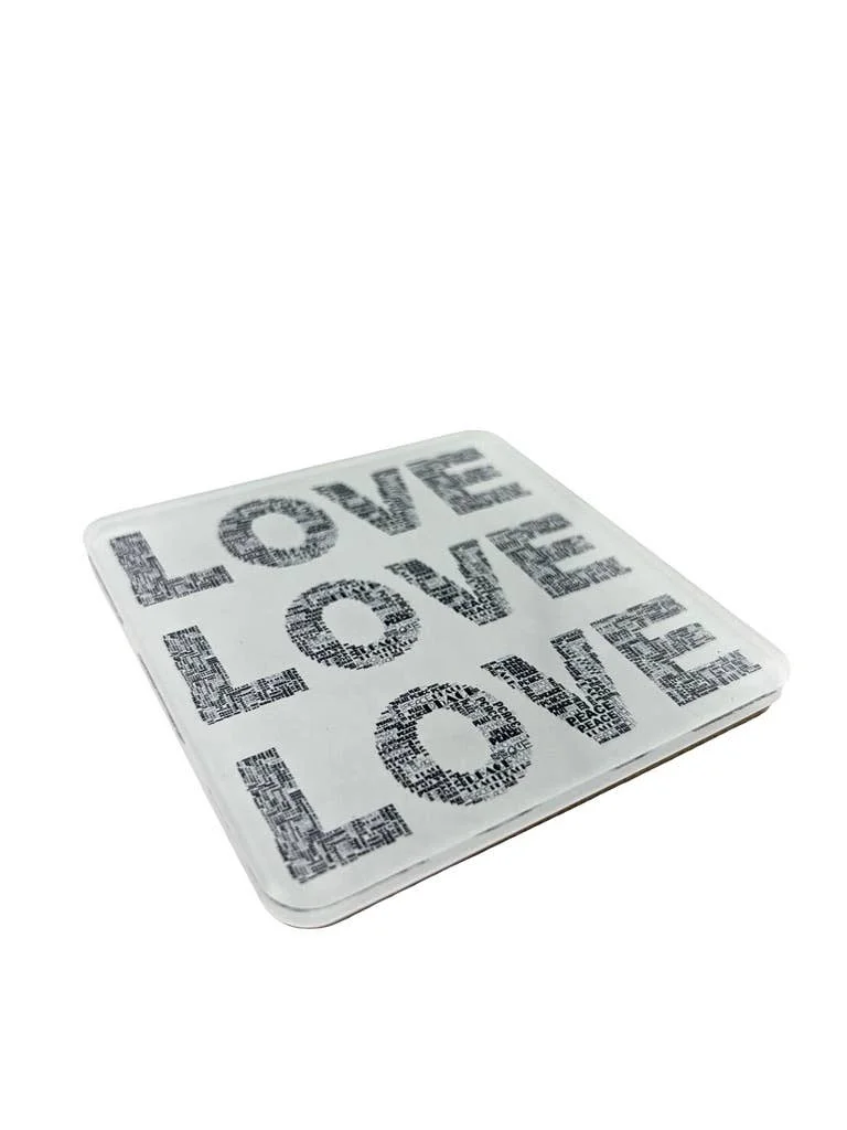Acrylic Love Coaster, Triple Love – Maven Home Acrylic Love Coaster, Triple Love - 4
