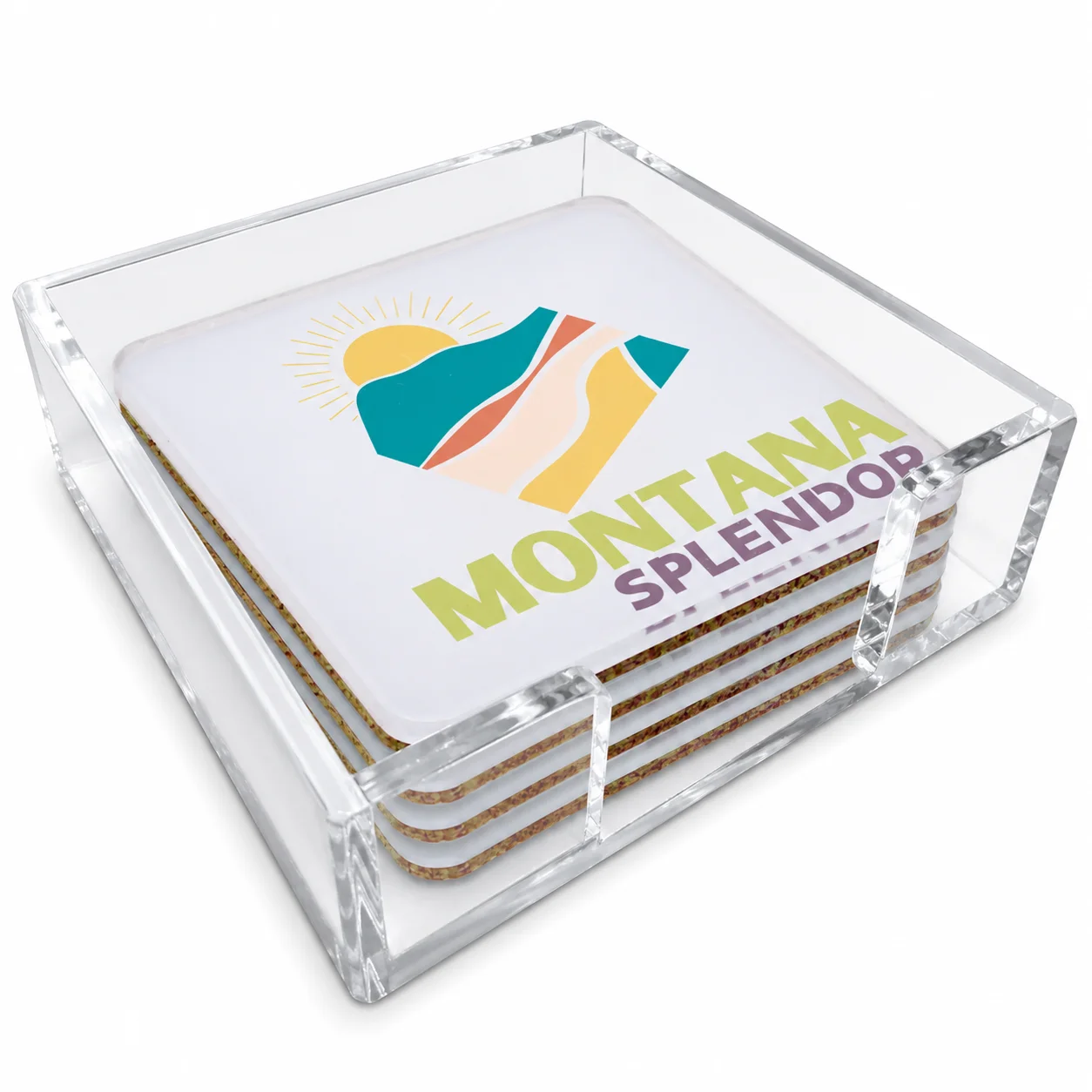 Acrylic Bon Voyage Coaster, Montana – Maven Home Acrylic Bon Voyage Coaster, Montana