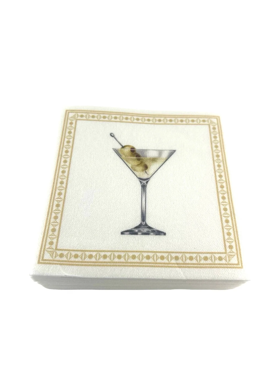 Linen-Feel Cocktail Napkins, Martini – Maven Home Linen-Feel Cocktail Napkins, Martini - 4