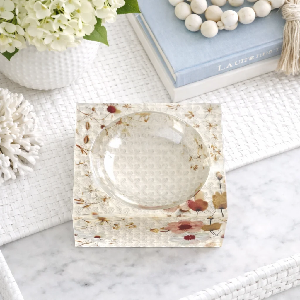 Petit Acrylic Bowl, Fleur – Maven Home Petit Acrylic Bowl, Fleur