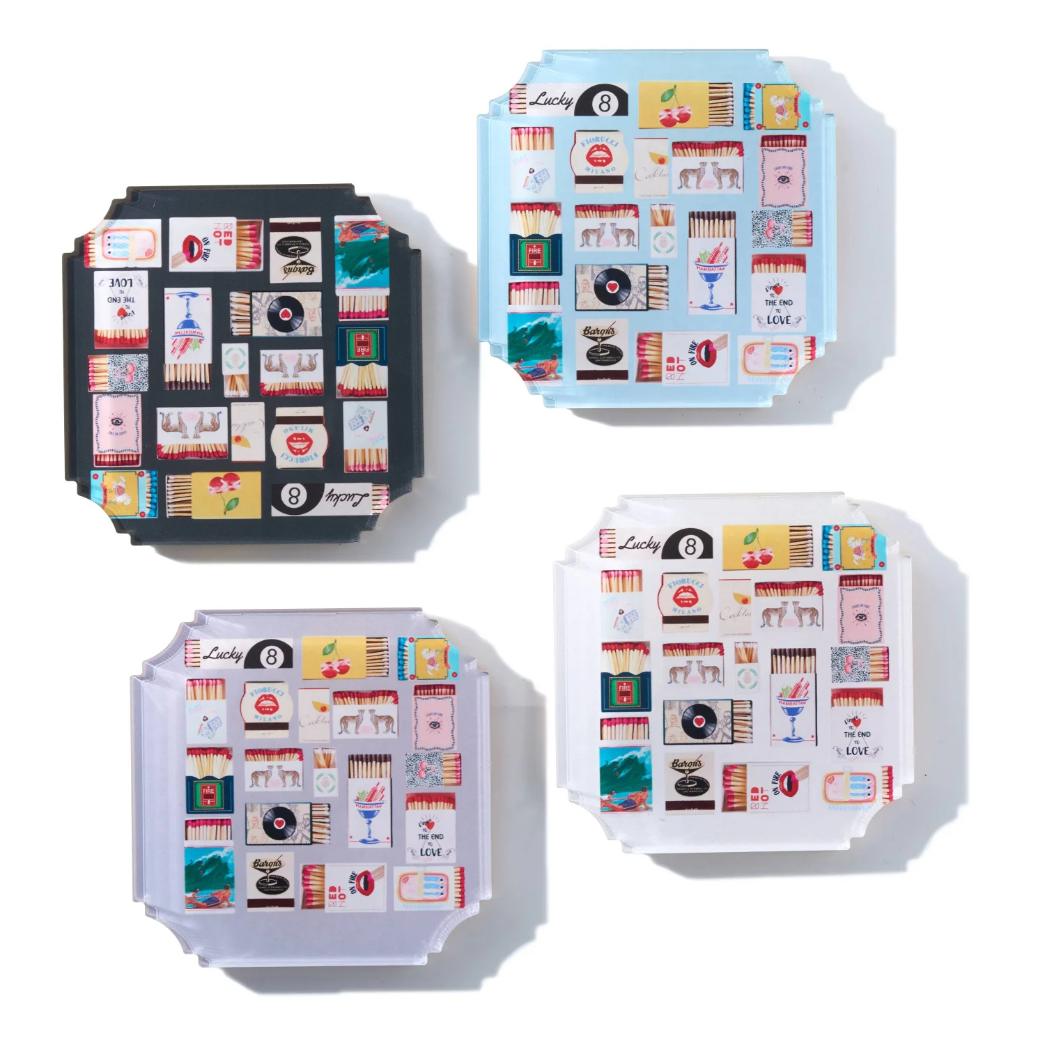 Boxed Coaster Set, Match Boxes – Maven Home Boxed Coaster Set, Match Boxes