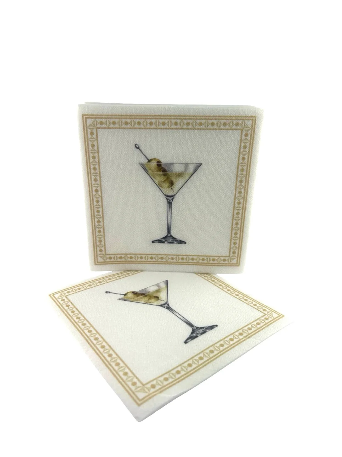 Linen-Feel Cocktail Napkins, Martini – Maven Home Linen-Feel Cocktail Napkins, Martini - 5