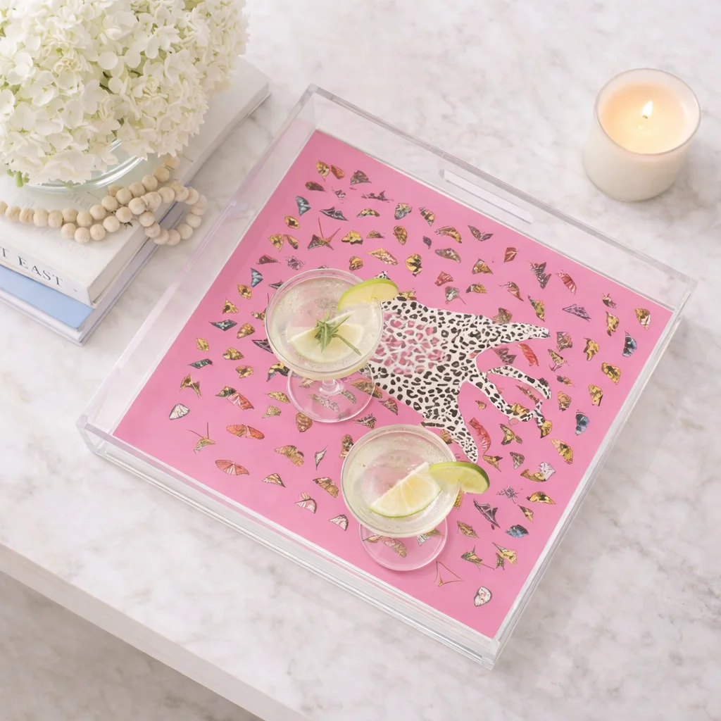 Acrylic Display Tray, White Tiger Print – Maven Home Acrylic Display Tray, White Tiger Print