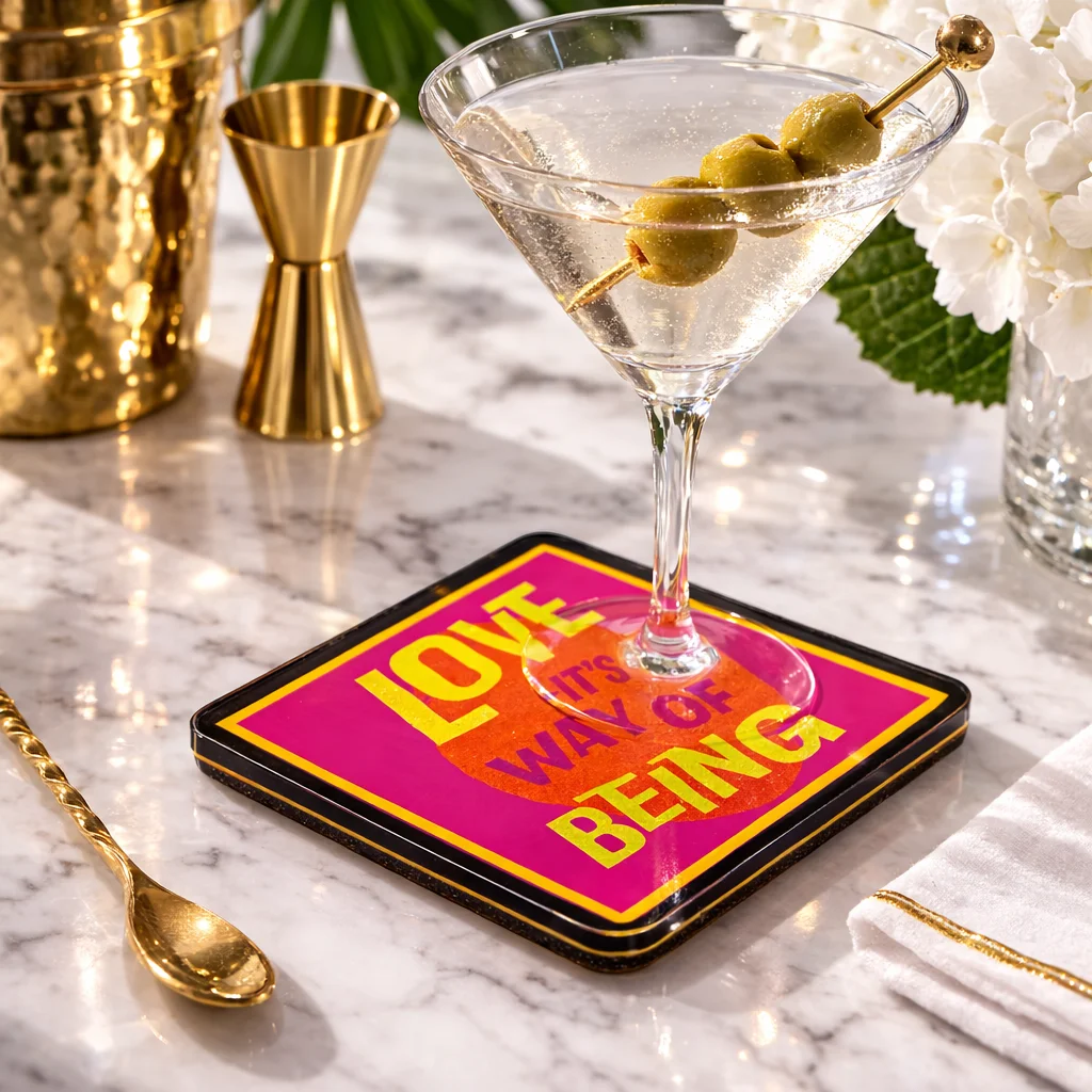 Acrylic Love Coaster, Love A Way of Being – Maven Home Acrylic Love Coaster, Love A Way of Being - 2
