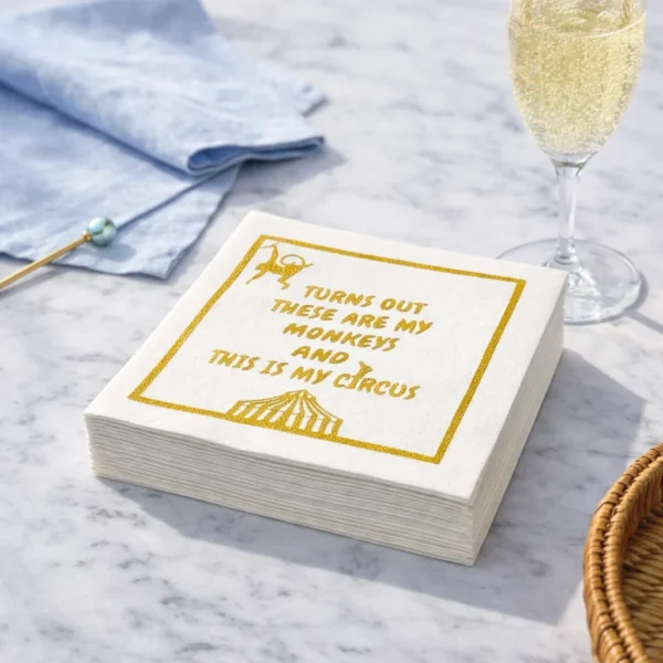 Linen-Feel Cocktail Napkins, My Circus