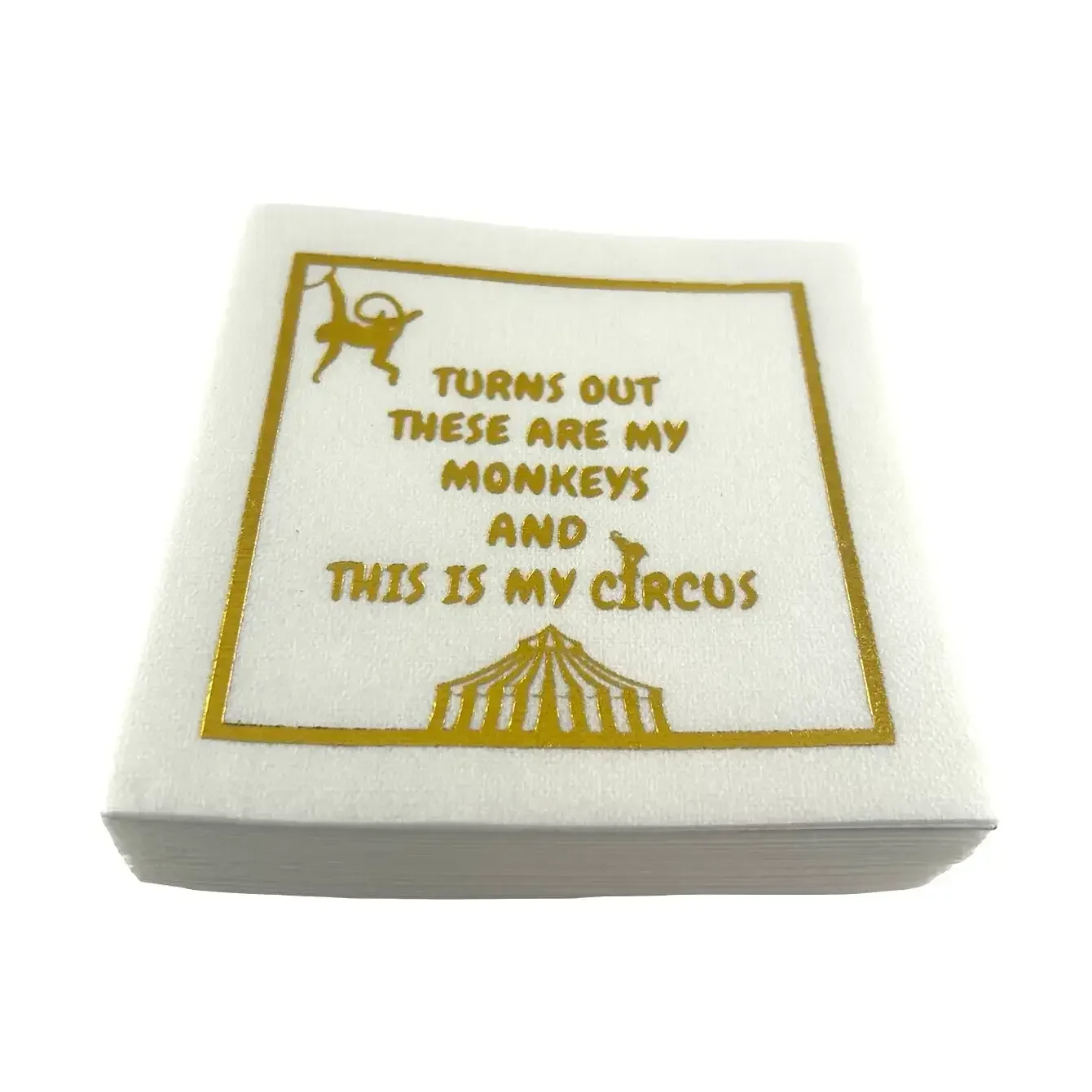 Linen-Feel Cocktail Napkins, Not My Circus – Maven Home Linen-Feel Cocktail Napkins, Not My Circus - 7