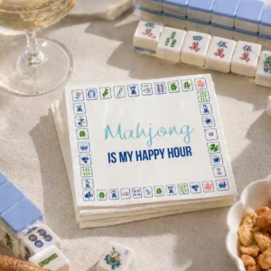Linen-Feel Cocktail Napkins, Mahjong Assorted Tester/Sample