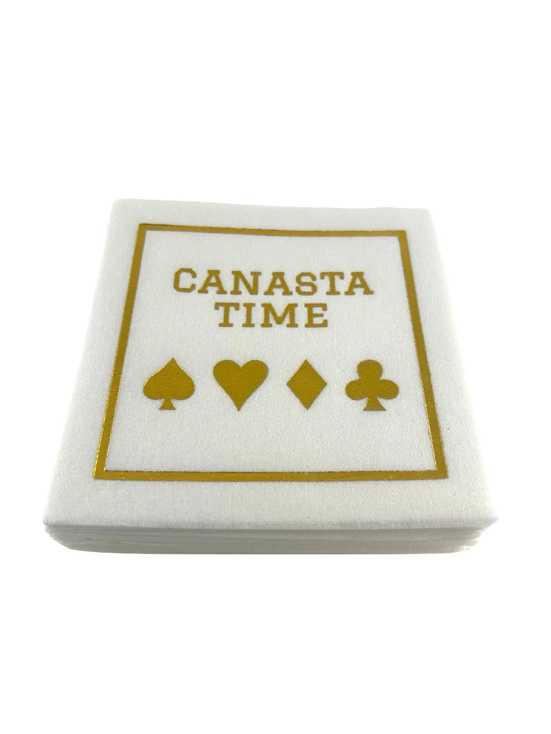Linen-Feel Cocktail Napkins, Canasta Time – Maven Home Linen-Feel Cocktail Napkins, Canasta Time - 3