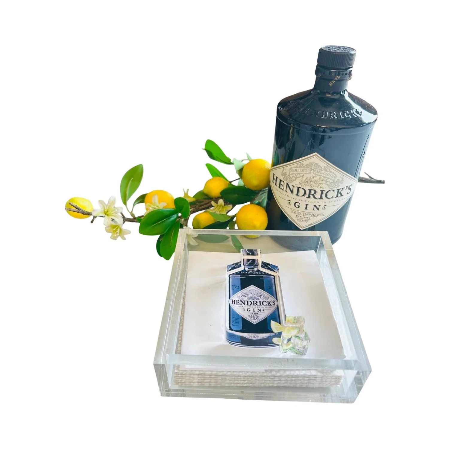 Acrylic Napkin Weight, Lemon Cocktail – Maven Home Acrylic Napkin Weight, Lemon Cocktail - 3